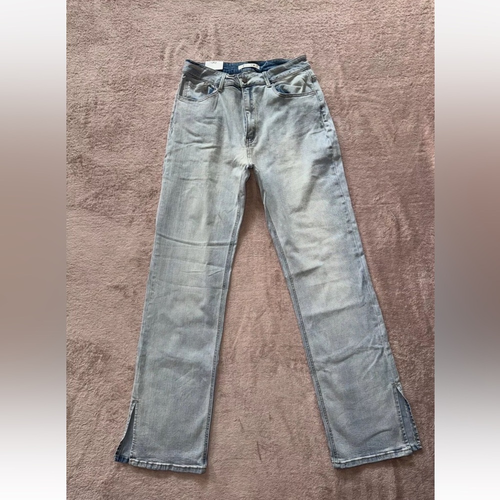 Dogma Womens Light Blue High Rise Straight Leg‎ Stretchy Jeans Size 29 NWT